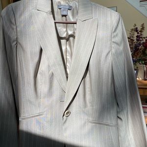 A pinstripe jacket.